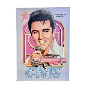 Vintage Elvis “An American Classic” 1955 Cadillac Metal Sign/Poster